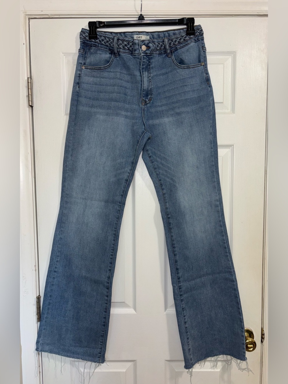 Oat High Rise Flare Jeans Size 10